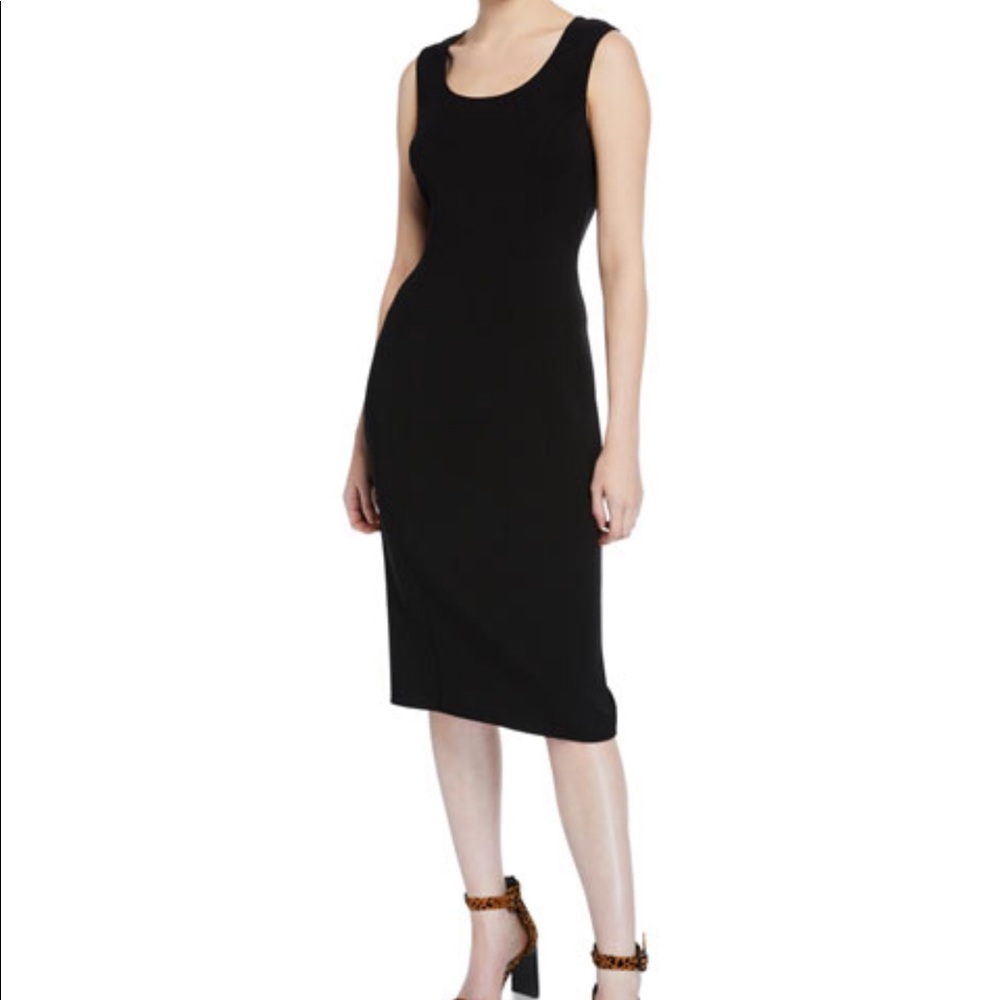 XS BLACK RIBBED STRETCH MICHAEL KORS DRESS